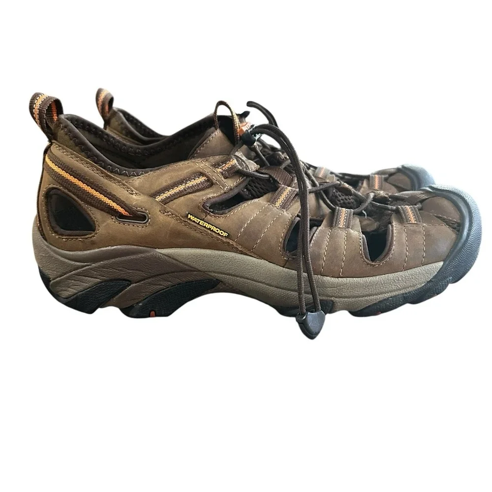 KEEN Brown Waterproof Lace-up Hiking Shoes Men's Size 11.5 Arroyo